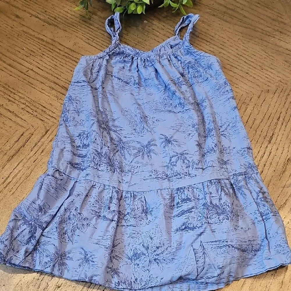 Gap Blue Floral Sleeveless Dress Size S